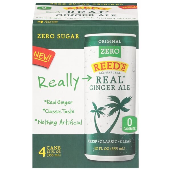 Reed’s® Original Real Ginger Ale Zero Sugar Soda Cans