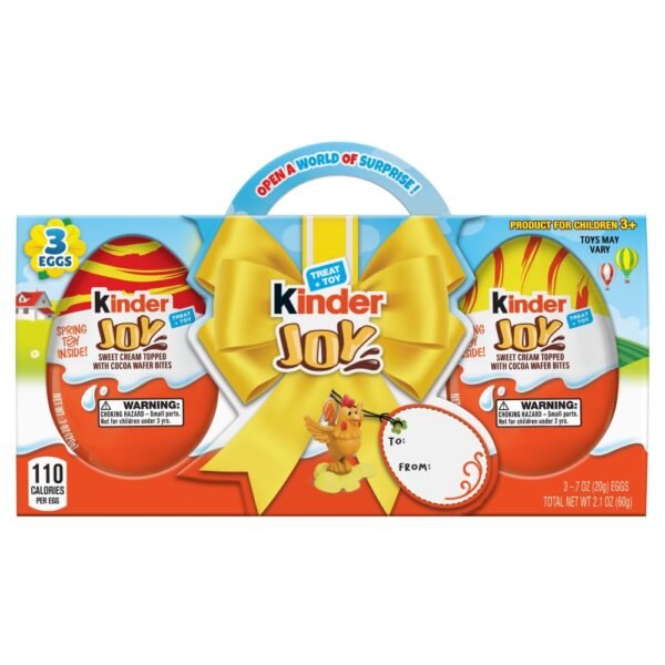 Kinder Joy Easter Eggs Cream and Chocolatey Wafers With Spring Toy Inside