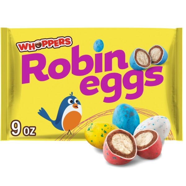 WHOPPERS Robin Eggs Malted Milk Balls Easter Candy Bag