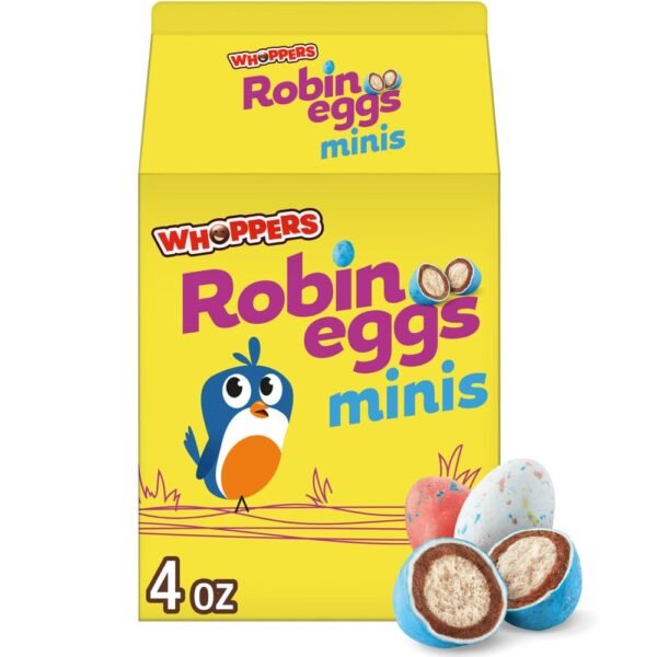 WHOPPERS Robin Eggs Minis Malted Milk Balls Easter Candy Carton