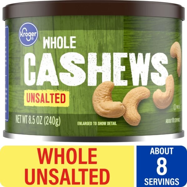 Kroger® Unsalted Whole Cashews