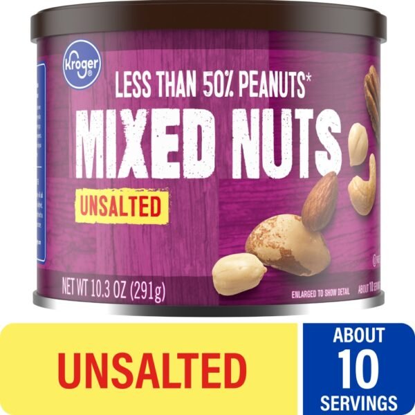 Kroger® Unsalted Less Than 50% Peanuts Mixed Nutsˆ