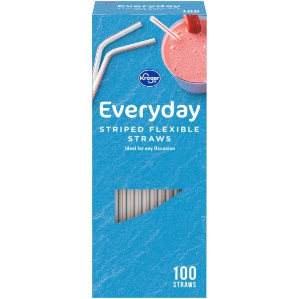 Kroger® Everyday Striped Flexible Straws