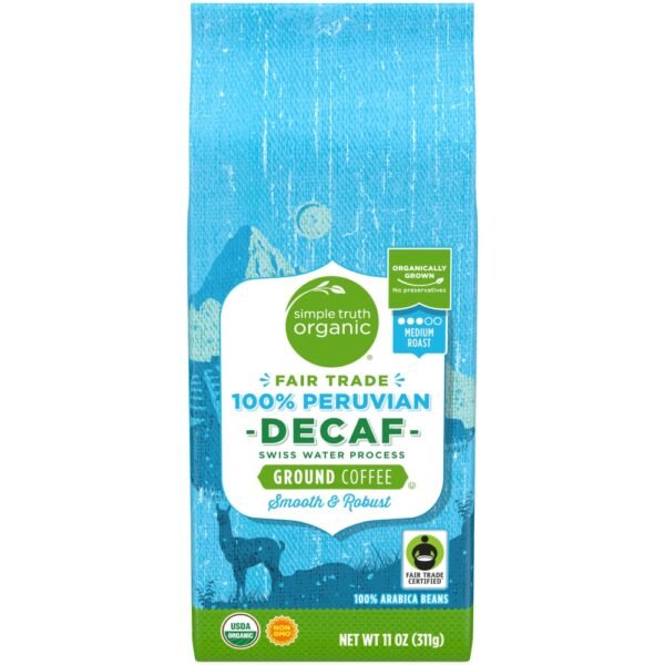 Simple Truth Organic® Decaf 100% Peruvian Medium Roast Ground Coffee