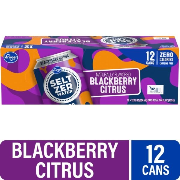 Kroger® Blackberry Citrus Flavored Seltzer Water Cans