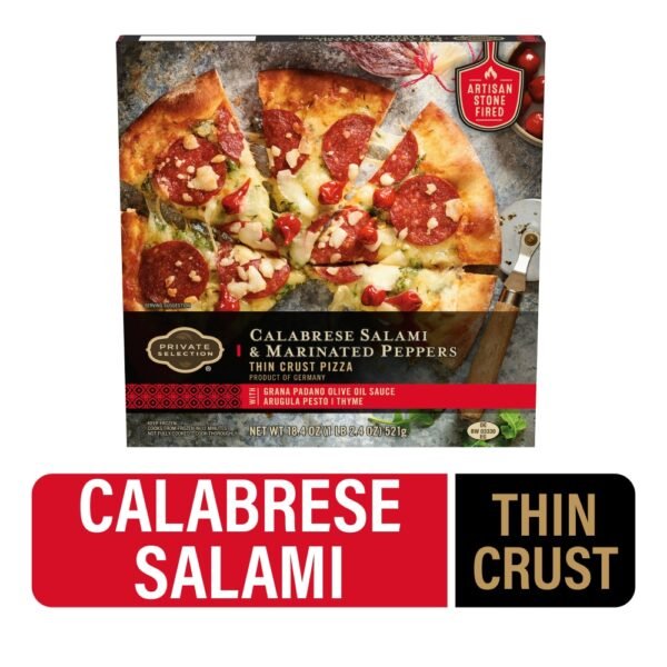 Private Selection® Calabrese Salami & Marinated Peppers Thin Crust Frozen Pizza