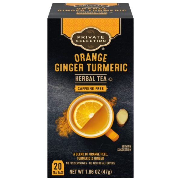 Private Selection® Orange Ginger Turmeric Herbal Tea Bags