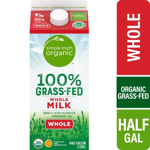 Simple Truth Organic® 100% Grassfed Whole Milk Half Gallon