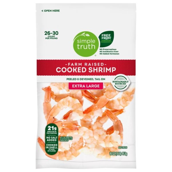 Simple Truth® Extra Large Shrimp Cooked Peeled & Deveined Tail On