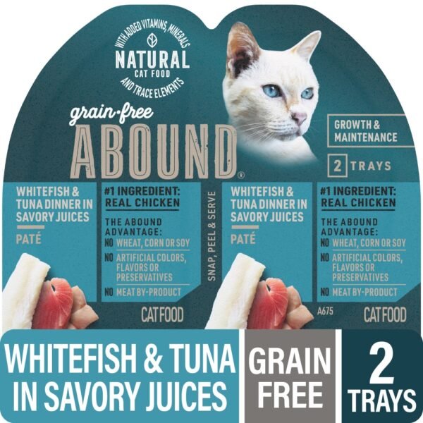 ABOUND® Grain Free Adult Wet Cat Food Whitefish & Tuna Paté Cups