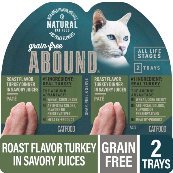 ABOUND® Grain Free All Life Stages Wet Cat Food Roast Turkey Dinner Paté Cups