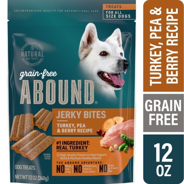 Abound® Grain Free All Size Dogs Jerky Bites Dog Treats Turkey Pea & Berry