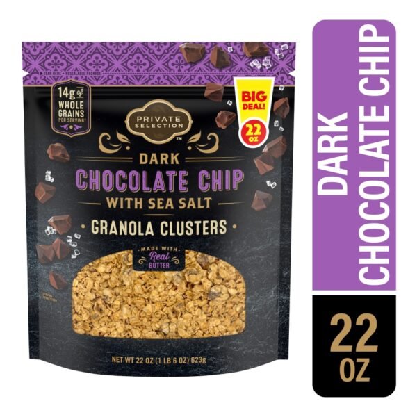 Private Selection® Dark Chocolate Chip with Sea Salt Granola Cereal Clusters BIG DEAL!