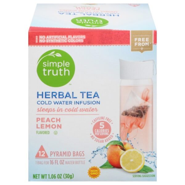 Simple Truth™ Peach Lemon Herbal Pyramid Tea Bags