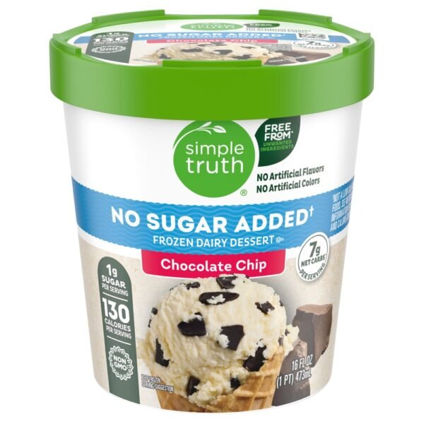 Simple Truth® No Sugar Added Chocolate Chip Frozen Dairy Dessert Pint