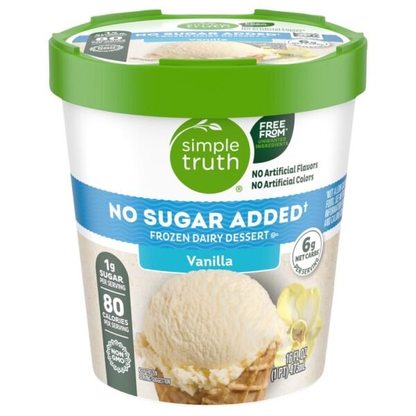 Simple Truth® No Sugar Added Vanilla Frozen Dairy Dessert Pint