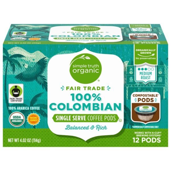 Simple Truth Organic® 100% Colombian Medium Roast Coffee Pods