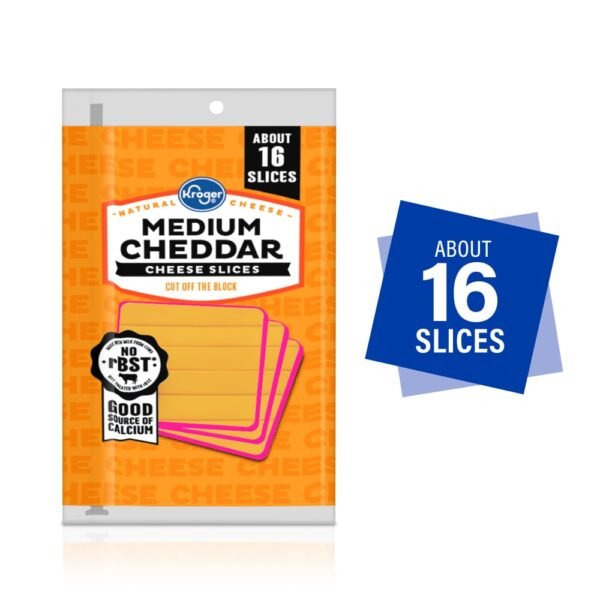 Kroger® Medium Cheddar Sliced Cheese