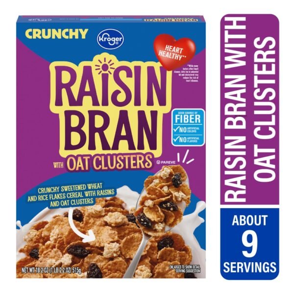 Kroger® Crunchy Raisin Bran with Oat Clusters Cereal