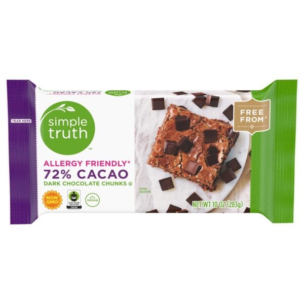 Simple Truth® Allergy Friendlyˆ 72% Cacao Dark Chocolate Chunks