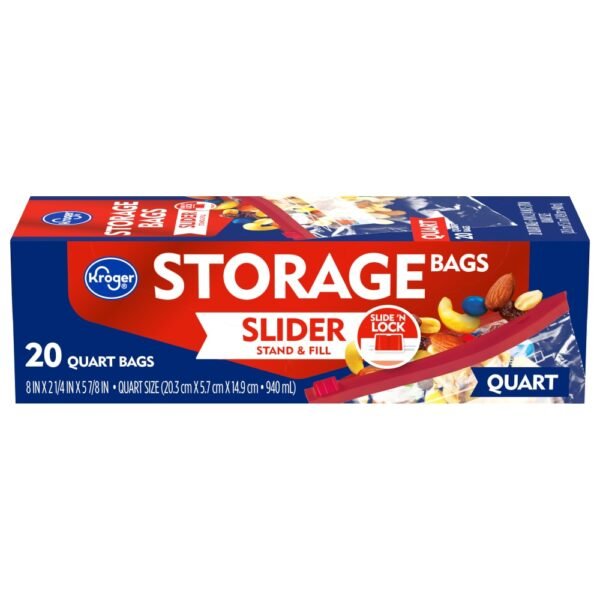 Kroger® Stand & Fill Quart Slider Storage Bag