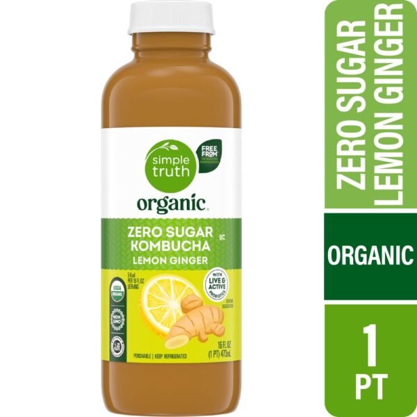 Simple Truth Organic® Zero Sugar Lemon Ginger Kombucha