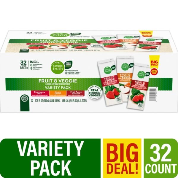 Simple Truth® Fruit and Veggie Kids Juice Boxes Variety Pack BIG DEAL!