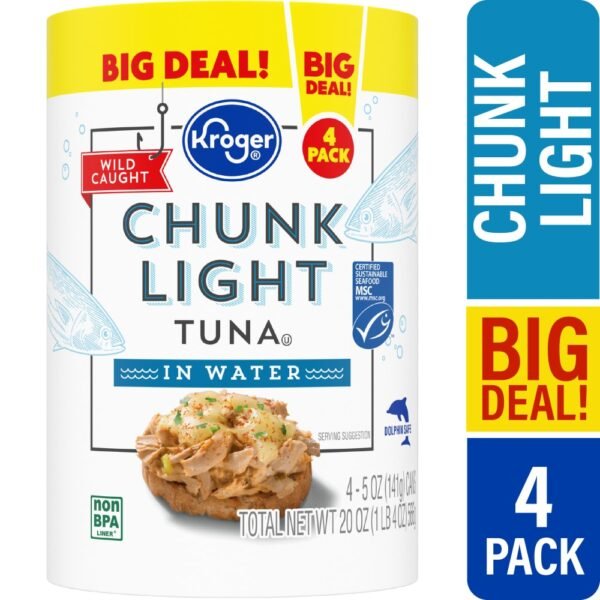 Kroger® Wild Caught Chunk Light Tuna In Water BIG DEAL!