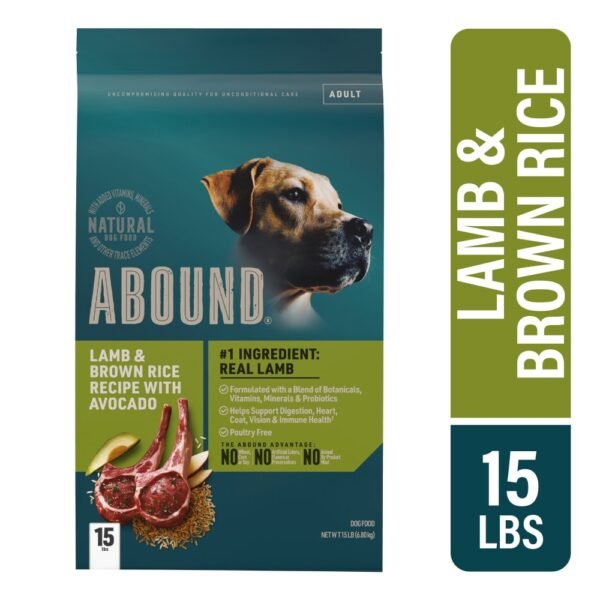 ABOUND® Adult Dry Dog Food Lamb & Brown Rice with Avocado