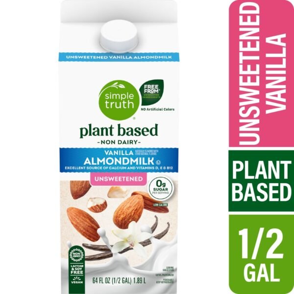 Simple Truth® Dairy Free Unsweetened Vanilla Almond Milk Half Gallon