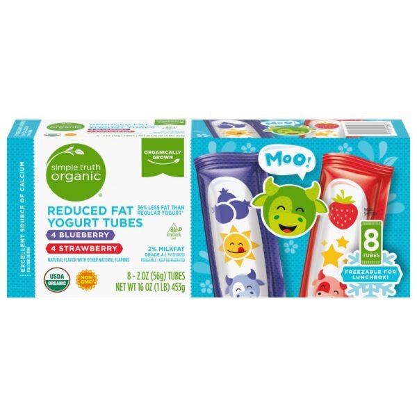 Simple Truth™ Organic Strawberry and Blueberry Yogurt Tubes