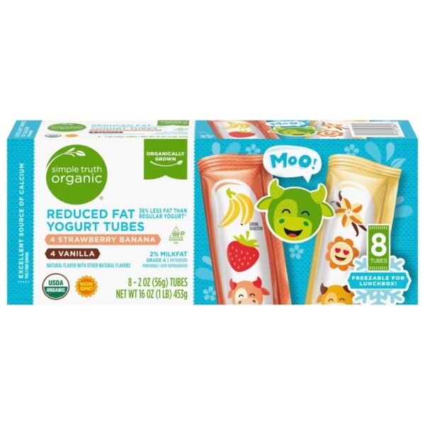 Simple Truth Organic® Strawberry Banana and Vanilla Yogurt Tubes