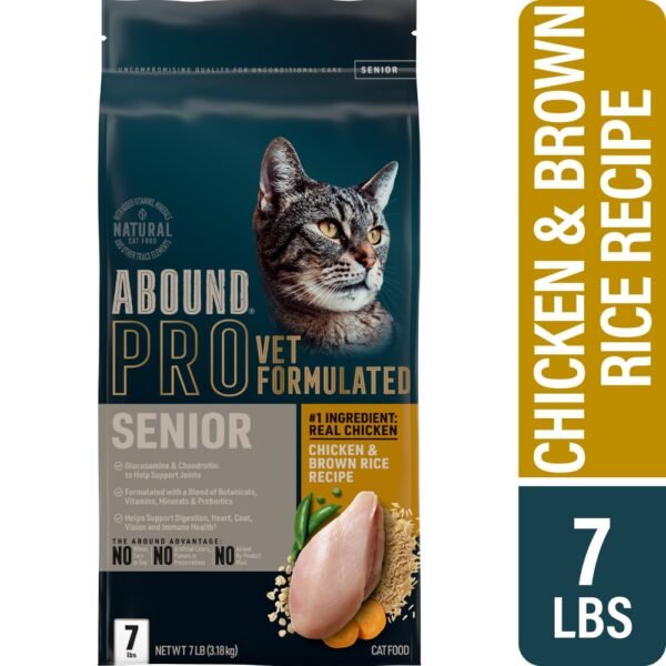 ABOUND® Pro Vet Formulated Senior Dry Cat Food Chicken & Brown Rice