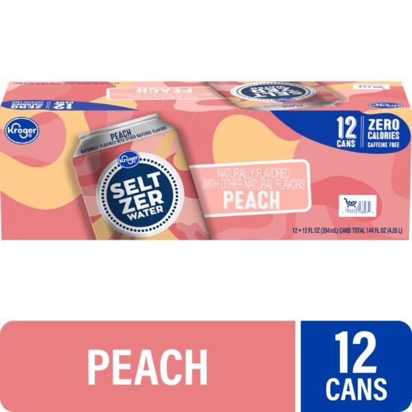 Kroger® Peach Seltzer Water Cans