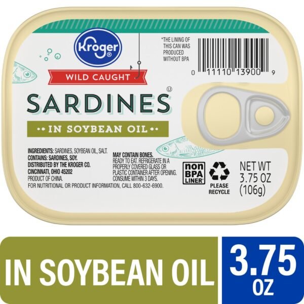 Kroger® Wild Caught Sardines in Soybean Oil