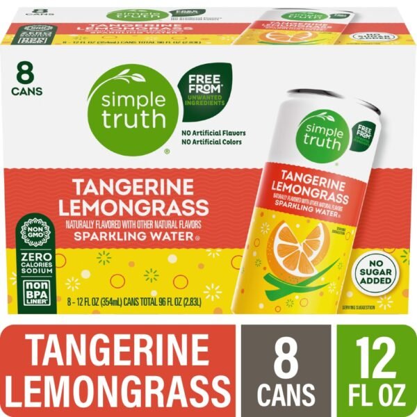 Simple Truth® Tangerine Lemongrass Sparkling Seltzer Water Cans