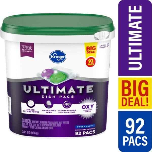 Kroger® Ultimate Dishwasher Detergent Pods Fresh Scent BIG DEAL!