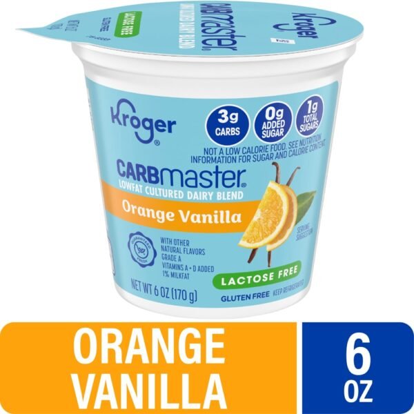 Kroger® CARBmaster® Orange Vanilla Lactose Free Lowfat Yogurt Cup
