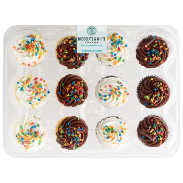 Bakery Fresh Chocolate & White Cupcakes
