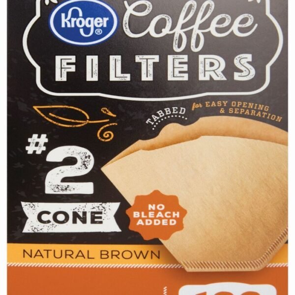 Kroger® # 2 Unbleached Cone Coffee Filters - Natural Brown