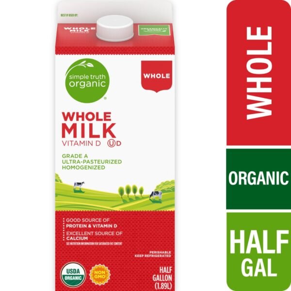 Simple Truth Organic® Vitamin D Whole Milk Half Gallon