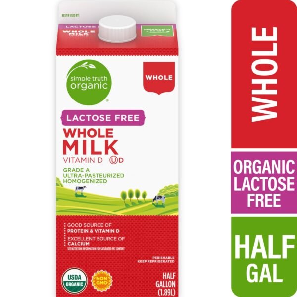 Simple Truth Organic® Lactose Free Vitamin D Whole Milk Half Gallon