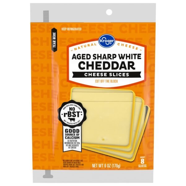 Kroger® Aged Sharp White Cheddar Sliced Cheese