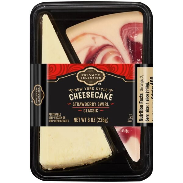 Private Selection® Classic & Strawberry Swirl Cheesecake Slices
