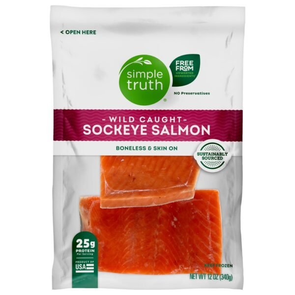 Simple Truth® Wild Caught Sockeye Salmon Portions Frozen Skin On