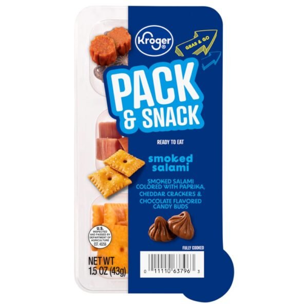 Kroger® Smoked Salami Cheddar Cracker & Chocolate Snack Kit