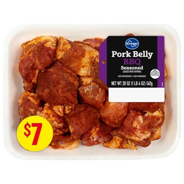 Kroger® Pork Belly Diced Rubbed With BBQ Seasoning