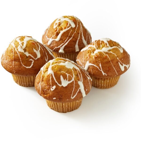Bakery Fresh Carrot Orange Muffins With Drizzle Icing