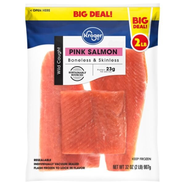 Kroger® Wild Caught Pink Salmon Fillets Frozen BIG DEAL!