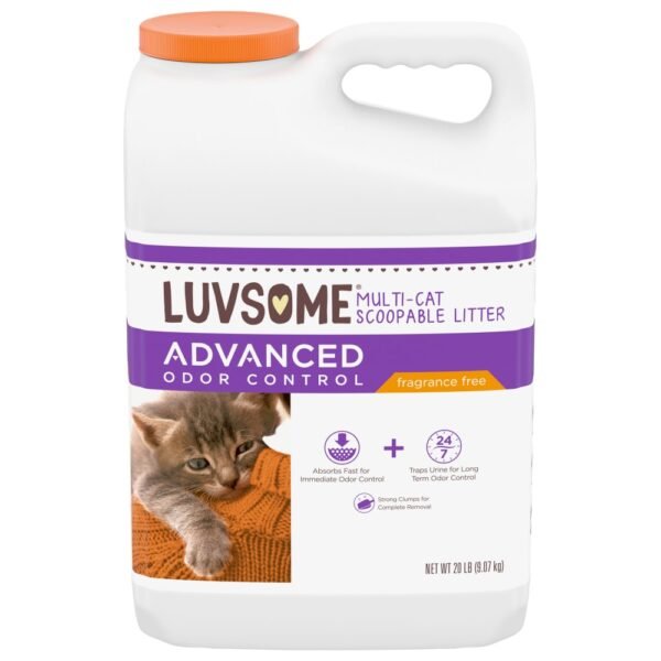 Luvsome® Advanced Odor Control Unscented Multi-Cat Scoopable Cat Litter